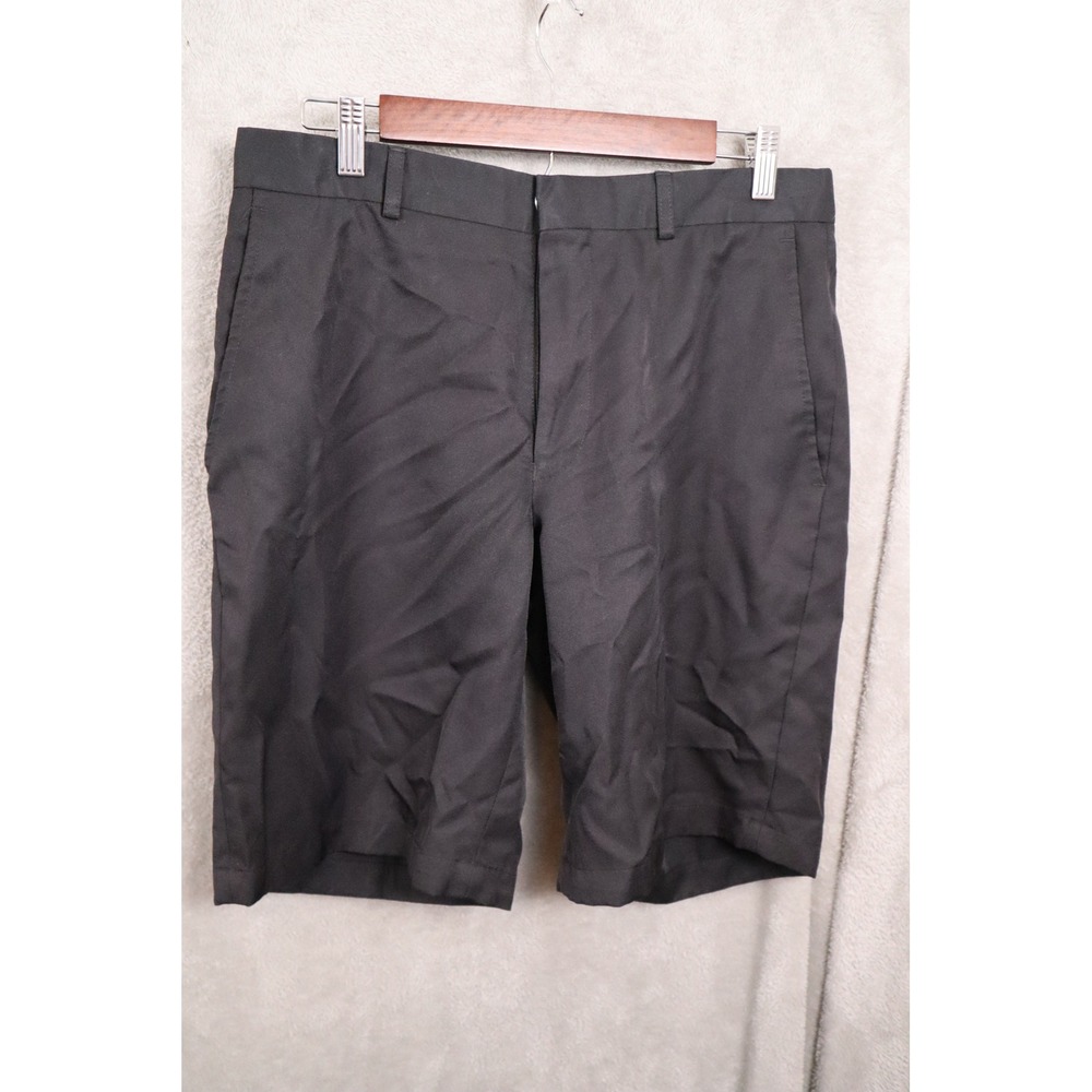 Louis Raphael Golf Shorts Mens 32 Black Flat Front Performance Casual Sporty